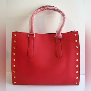 Elizabeth Arden Gold Studded Snap Closure Tote #New